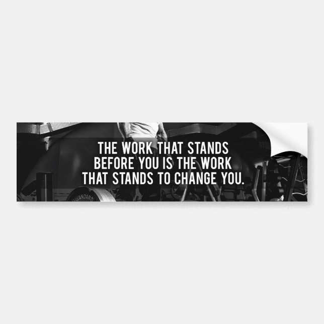 "Body building" Workout Motivational Bumper Sticker (Front)