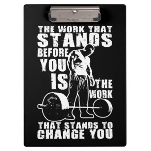 "Body building" Workout Motivational Clipboard