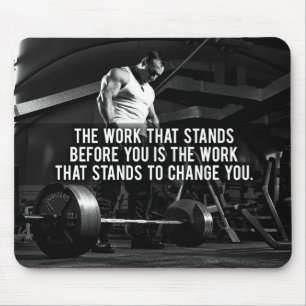 "Body building" Workout Motivational Mouse Pad