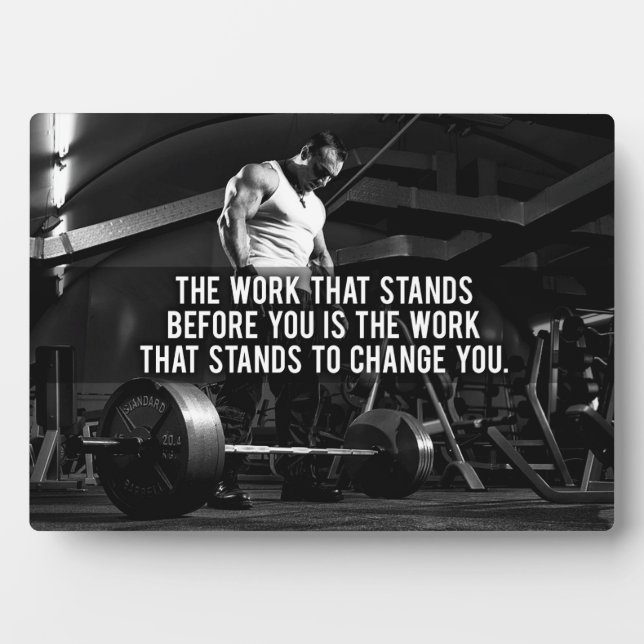 "Body building" Workout Motivational Plaque (Front)
