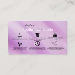 Body Butter Application Guide Colourful Glam Busi Business Card