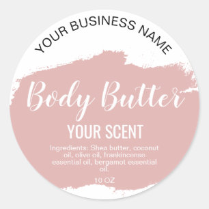 body butter gold blush pink classic  square sticke round sticker