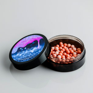 Body Butter Packaging Blue Drips Cosmetics Scrub Classic Round Sticker