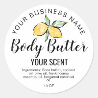 body butter product lemon citrus summer greenery