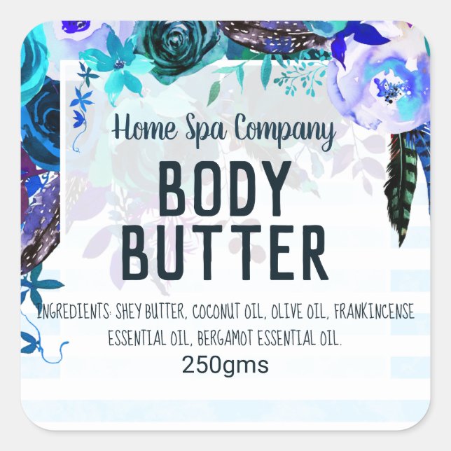 Body Butter Square Sticker (Front)