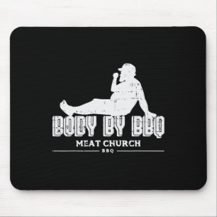 Body By Bbq Funny Byrbecue Grill Meat Lover Men Wo Mouse Pad