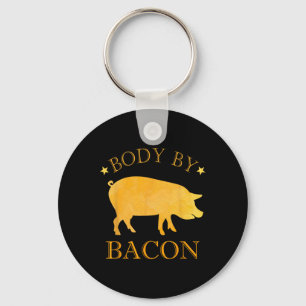 Body By Bycon Bbq Grilling Ham Loving Men's Funny Key Ring
