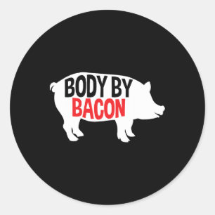 Body By Con Low Carb High Fat Ketogenic Diet Fat P Classic Round Sticker