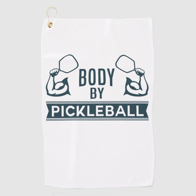 "Body by Pickleball" Microfiber Towel (Front)