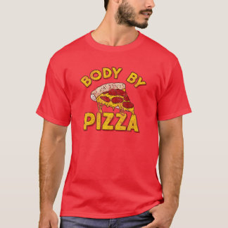 Body By Pizza - Funny Vintage Fitness Love Cheesy T-Shirt