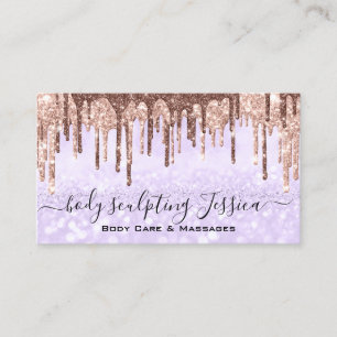 Body Care Sculpting QRCode Logo Purple Business Card