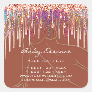 Body Care Shaping Soap Balm Cosmetic Shop Square Sticker