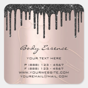 Body Care Shaping Soap Balm Cosmetic Spa Wellness Square Sticker
