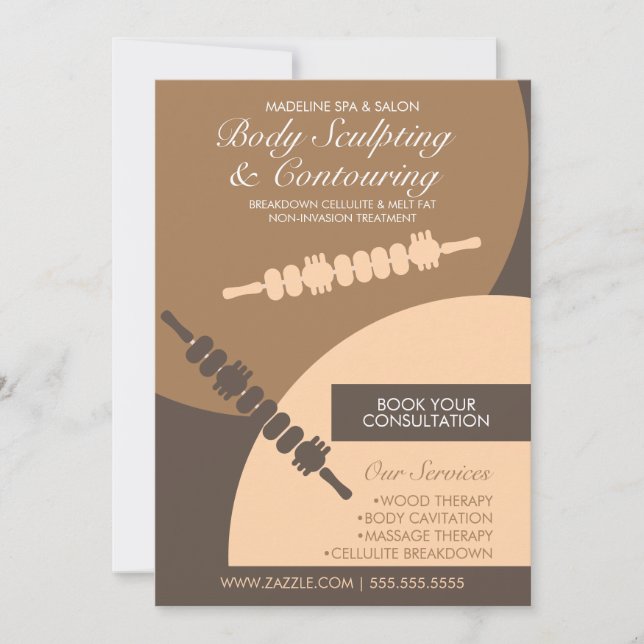 Body Contouring Body Sculpting Massage Flyers Invitation (Front)