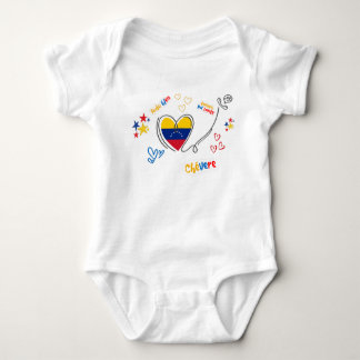 Body for Baby Venezuela - Heart with Flag Baby Bodysuit
