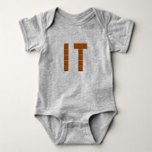 Body jersey gray babies CHOCOLAT ITALY Baby Bodysuit