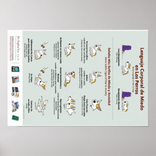 Body Language of Fear in Dogs Poster (Spanish)