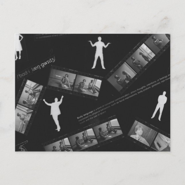 Body Language Photogram Postcard (Front)