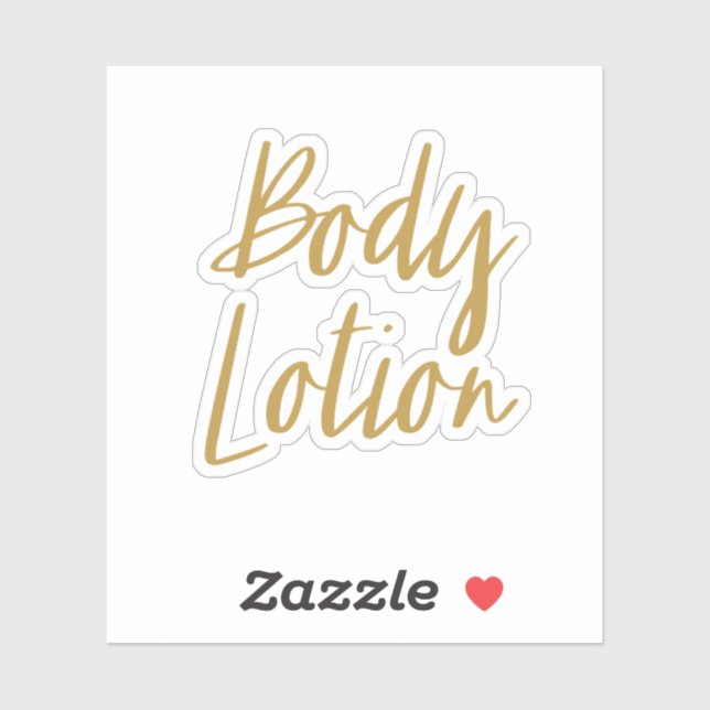 Body Lotion Storage Sticker (Sheet)