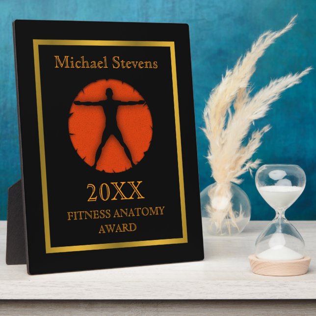 Body Madness Fitness Anatomy Vitruvian Man Plaque (Side)