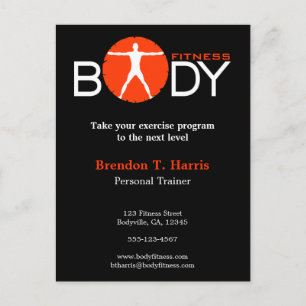 Body Madness Fitness Personal Trainer Postcards