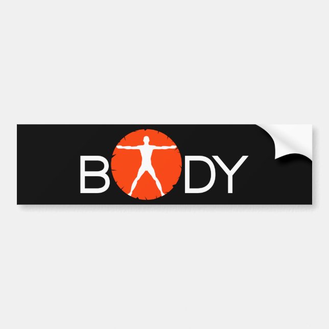 Body Madness Fitness Vitruvian Man Bumper Stickers (Front)