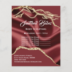 Body Massage Sculpting Gold Price List Burgundy Flyer
