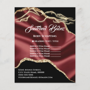 Body Massage Sculpting Gold Price List Cosmetics Flyer