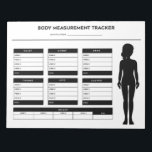 Body Measurements Weight Loss Diet Tracker Girl Notepad<br><div class="desc">Body Measurements Weight Loss Diet Tracker Notepad for girls. Log your progress each week with this body measurement tracker notepad.</div>