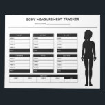 Body Measurements Weight Loss Diet Tracker Girl Notepad<br><div class="desc">Body Measurements Weight Loss Diet Tracker Notepad for girls. Log your progress each week with this body measurement tracker notepad.</div>