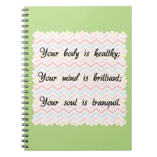 Body Mind Soul Affirmation Notebook