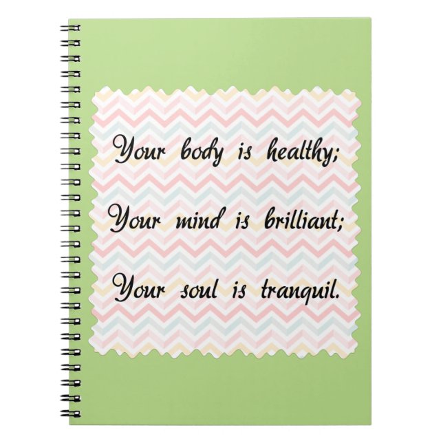 Body Mind Soul Affirmation Notebook (Front)