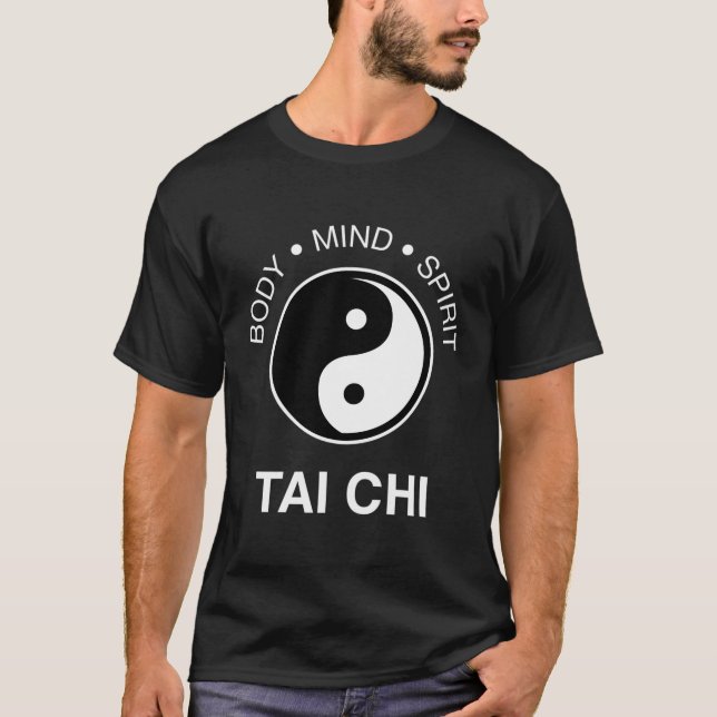 Body Mind Spirit Yin Yang Symbol Tai Chi T-Shirt (Front)