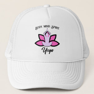 BODY MIND SPIRIT YOGA Meditation Aasana Trucker Hat