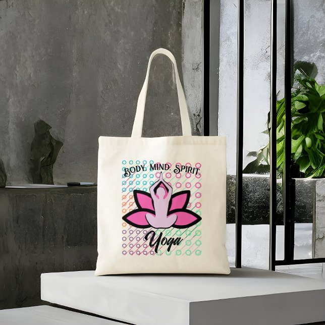 BODY MIND SPIRIT YOGA Mum Grocery Tote Bag (Creator Uploaded)