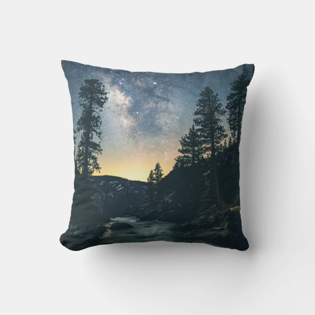 BODY OF WATER BETWEEN TREES CUSHION (Front)