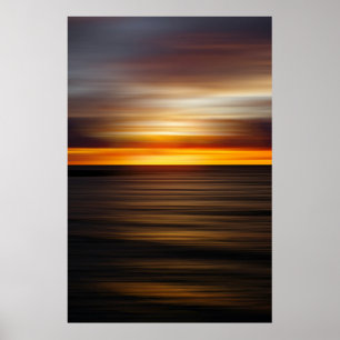 Body of water during sunset poster