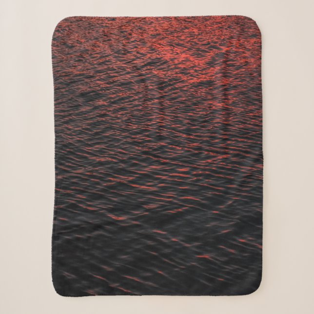 Body of water during sunset sherpa blanket (Front)