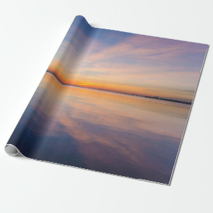 BODY OF WATER NEAR MOUNTAIN DURING BLUE HOUR WRAPPING PAPER