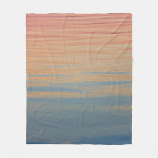 Body of water under golden hour fleece blanket