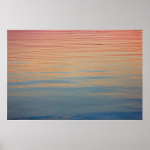 Body of water under golden hour poster