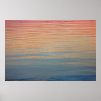 Body of water under golden hour poster