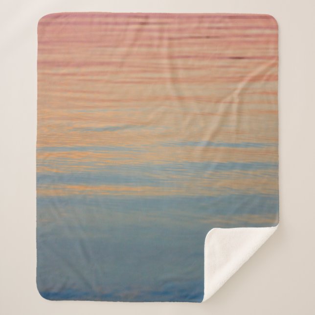 Body of water under golden hour sherpa blanket (Front)