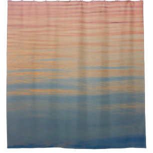 Body of water under golden hour shower curtain
