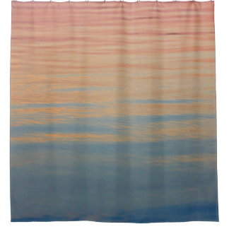 Body of water under golden hour shower curtain