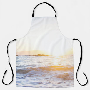 Body of water under sunset apron