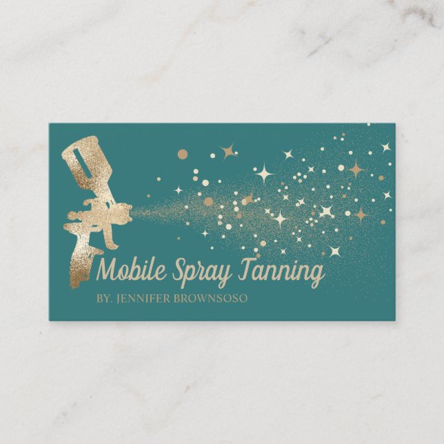 Body Paint Tan Spray Business Card (Front)
