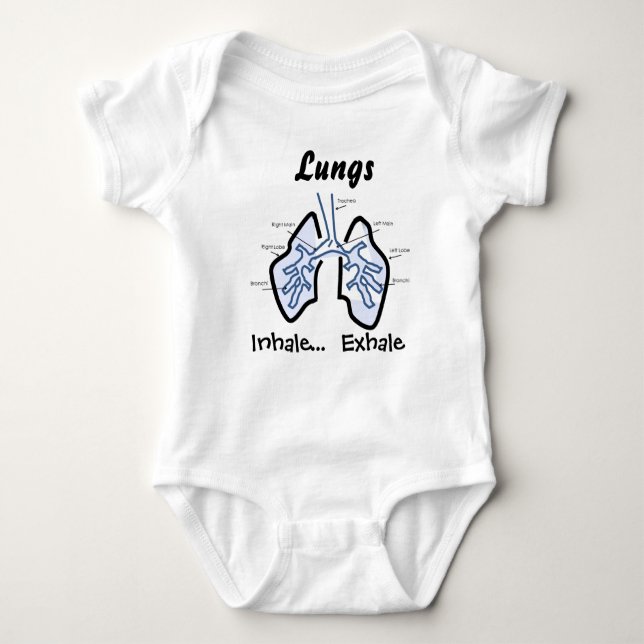 Body Parts -- Human Lungs Baby Bodysuit (Front)