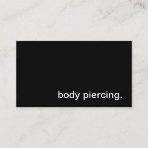 Body Piercing Business Card