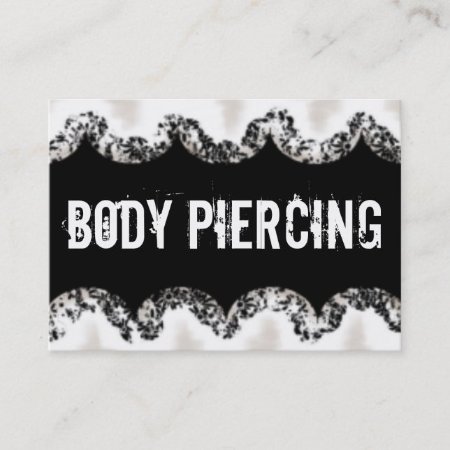 Body Piercing Business Card (Front)